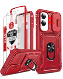 LeYi for Samsung Galaxy S25-Edge Case: [2 Packs] Screen Protector, Slide Camera Cover, Military-Grade Heavy Duty Protection