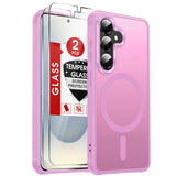 LeYi for Samsung Galaxy S26 Case: Compatible with Mag-Safe with Screen Protector, Military-Grade Matte Translucent Soft-Touch Skin Funda para S 26