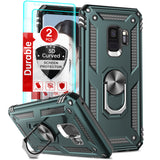 LeYi for Samsung Galaxy S9 Phone Case, Samsung S9 Phone Case with Screen Protector Replacement, Military-Grade Shockproof Magnetic Ring Stand Cell Android Case Cover