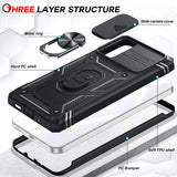 LeYi for Samsung S20 FE Case: Slide Camera Cover + [2 Packs] Screen Protector, Military-Grade Protective Phone Case with Kickstand