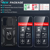 LeYi for Galaxy S21-FE 5G Case: with Screen Protector X 2 & Magnetic Holder Stand, Heavy Duty Protective S21FE Phone Case