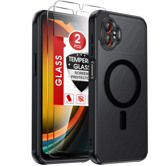 LeYi for Galaxy XCover-7-Pro case: Samsung Galaxy XCover7 Pro case [Magnet Fit] with 2 X Screen Protector & Raised Camera Guard, Slim Frosted Translucent Soft para Samsung XCover 7 Pro Cover