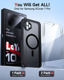 LeYi for Galaxy XCover-7-Pro case: Samsung Galaxy XCover7 Pro case [Magnet Fit] with 2 X Screen Protector & Raised Camera Guard, Slim Frosted Translucent Soft para Samsung XCover 7 Pro Cover
