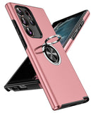 LeYi for Samsung Galaxy S23 Ultra Case, Shockproof Heavy Duty Protective Slim Fit Samsung Galaxy S23 Ultra Cell Phone Case Cover with Rotatable Ring Holder Magnetic Kickstand for Women