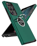 LeYi for Samsung Galaxy S23 Ultra Case, Shockproof Heavy Duty Protective Slim Fit Samsung Galaxy S23 Ultra Cell Phone Case Cover with Rotatable Ring Holder Magnetic Kickstand for Women