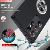 LeYi for Samsung Galaxy S23 Ultra Case, Shockproof Heavy Duty Protective Slim Fit Samsung Galaxy S23 Ultra Cell Phone Case Cover with Rotatable Ring Holder Magnetic Kickstand for Women