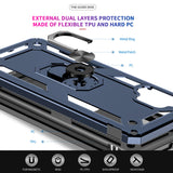 LeYi for Samsung Galaxy A32 Phone Case, Samsung A32 Phone Case with Glass Screen Protector Replacement, Military-Grade Shockproof Magnetic Ring Stand Cell Android Case Cover