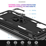 LeYi for Samsung Galaxy A32 Phone Case, Samsung A32 Phone Case with Glass Screen Protector Replacement, Military-Grade Shockproof Magnetic Ring Stand Cell Android Case Cover