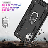 LeYi for Samsung Galaxy A32 Phone Case, Samsung A32 Phone Case with Glass Screen Protector Replacement, Military-Grade Shockproof Magnetic Ring Stand Cell Android Case Cover