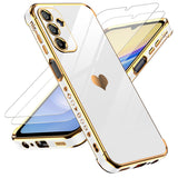 LeYi for Samsung Galaxy A15 5G Case: with Tempered Glass Screen Protector [2 Pcs]+ Full Camera Lens Protection