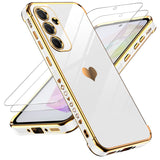 LeYi for Samsung Galaxy A35 5G Case: with Tempered Glass Screen Protector [2 Pcs]+ Full Camera Lens Protection