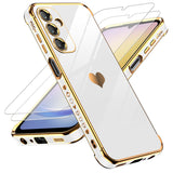 LeYi for Samsung Galaxy A25 5G Case: with Tempered Glass Screen Protector [2 Pcs]+ Full Camera Lens Protection