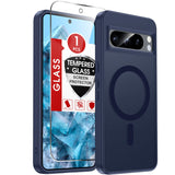 LeYi for Pixel 8 Pro Case: Google Pixel 8 Pro Phone Case [Magnet Fit] with [1 Packs] Screen Protector, Raised Camera Guard Slim Matte Translucent Smooth Soft-Touch Funda para Pixel8 Pro