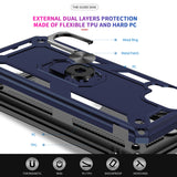 LeYi for Samsung Galaxy A12 Phone Case, Samsung A12 Phone Case with Glass Screen Protector Replacement, Military-Grade Shockproof Magnetic Ring Stand Cell Android Case Cover