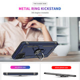 LeYi for Samsung Galaxy A12 Phone Case, Samsung A12 Phone Case with Glass Screen Protector Replacement, Military-Grade Shockproof Magnetic Ring Stand Cell Android Case Cover