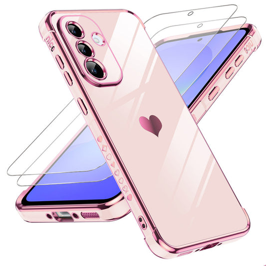 LeYi for Samsung Galaxy A37 5G Case: with Tempered Glass Screen Protector [2 Pcs]+ Full Camera Lens Protection