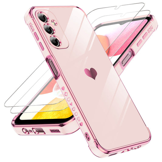 LeYi for Samsung Galaxy A14 5G Case: with Tempered Glass Screen Protector [2 Pcs]+ Full Camera Lens Protection