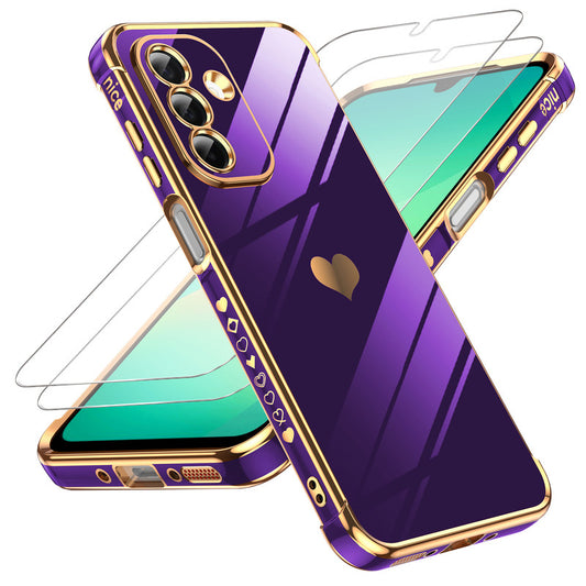 LeYi for Samsung Galaxy A26 5G Case: with Tempered Glass Screen Protector [2 Pcs]+ Full Camera Lens Protection
