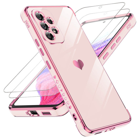 LeYi for Samsung Galaxy A53 5G Case: with Tempered Glass Screen Protector [2 Pcs]+ Full Camera Lens Protection