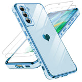 LeYi for Samsung Galaxy S21 FE 5G Case: with Tempered Glass Screen Protector [2 Pcs]+ Full Camera Lens Protection