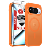 LeYi for Google Pixel-10/10 Pro Case: Google Pixel 10/10 Pro Phone Case [Magnet Fit] with [2 Packs] Screen Protector, Raised Camera Guard Slim Matte Translucent Smooth Soft-Touch Funda para Pixel 10/10 Pro