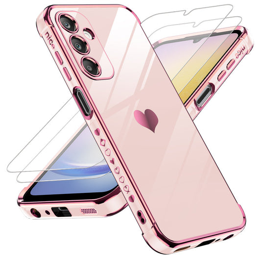 LeYi for Samsung Galaxy A25 5G Case: with Tempered Glass Screen Protector [2 Pcs]+ Full Camera Lens Protection