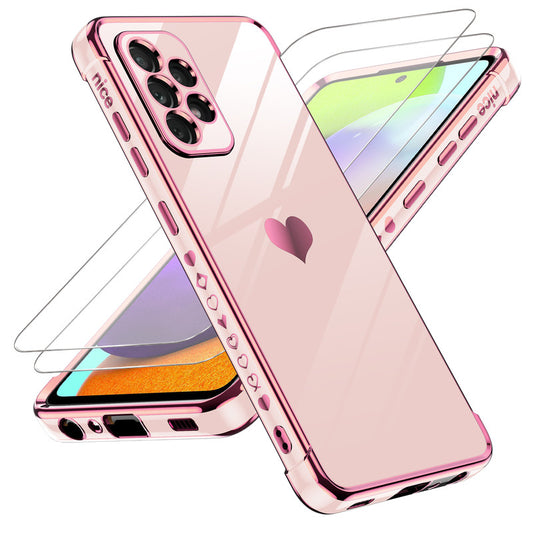 LeYi for Samsung Galaxy A52 5G Case: with Tempered Glass Screen Protector [2 Pcs]+ Full Camera Lens Protection
