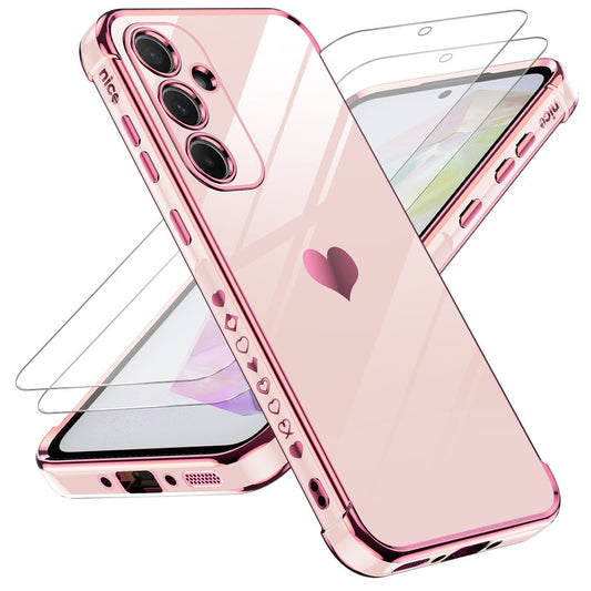 LeYi for Samsung Galaxy A35 5G Case: with Tempered Glass Screen Protector [2 Pcs]+ Full Camera Lens Protection