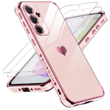 LeYi for Samsung Galaxy A35 5G Case: with Tempered Glass Screen Protector [2 Pcs]+ Full Camera Lens Protection