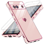LeYi for Google Pixel 7A Case: with Tempered Glass Screen Protector [2 Pcs]+ Full Camera Lens Protection