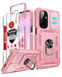 LeYi for Samsung Galaxy A27-5G Phone Case: Samsung A27 5G Case with Screen Protector X 2, Slide Camera Cover with Magnetic Stand, Heavy Duty Shockproof para A 27 Case for Women Girl