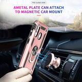 LeYi for Samsung Galaxy A40 Case with Glass Screen Protector Replacement, Military-Grade Shockproof Magnetic Ring Stand Cell Android Case Cover