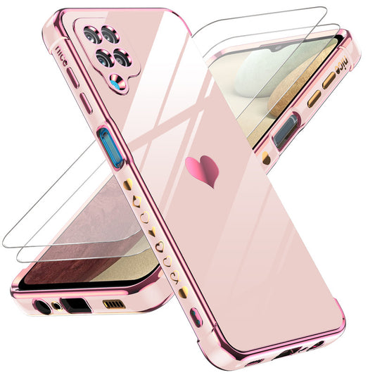 LeYi for Samsung Galaxy A12 5G Case: with Tempered Glass Screen Protector [2 Pcs]+ Full Camera Lens Protection