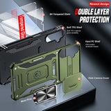 LeYi for Samsung Galaxy A05s Phone Case, with Camera Lens Cover Slider, Ring Stand Holder Military Grade Protective Shockproof Armour Cover for Samsung AO5s