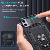 LeYi for iPhone 11 Phone Case: iPhone 11 Case with 2 Tempered Glass Screen Protector, Slide Camera Cover, Ring Stand Holder, Heavy Duty Shockproof para iPhone 11 Cover for Women Girl