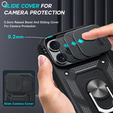 LeYi for iPhone 15 Pro Max 5G Phone Case: iPhone 15 Pro Max Case with Screen Protector X 2, Slide Camera Cover with Magnetic Stand, Heavy Duty Shockproof para 15 Case for Women Girl