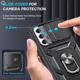 LeYi for Samsung Galaxy A33 5G Phone Case: Samsung Galaxy A33 Case with 2 Tempered Glass Screen Pro Maxtector, Slide Camera Cover, Ring Stand Holder, Heavy Duty Shockproof para Samsung Galaxy A33 Cover for Women Girl