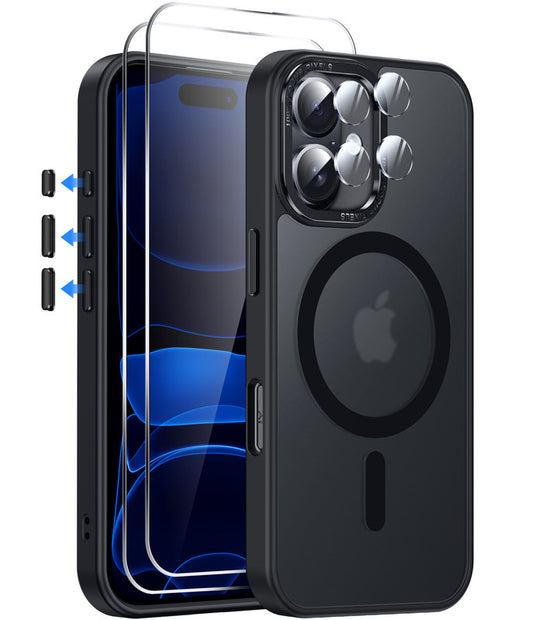 LeYi for iPhone 16 Cases with Screen Protector X2:[ MagSafe Compatible] Magnetic Military Grade Protective Slim Phone Case for iPhone 16