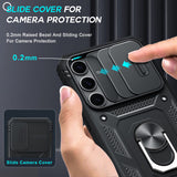 LeYi for Samsung Galaxy S24-5G Phone Case: Samsung S24 5G Case with Screen Protector X 2, Slide Camera Cover with Magnetic Stand, Heavy Duty Shockproof para S 24 Case for Women Girl