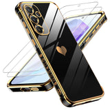 LeYi for Samsung Galaxy A55 5G Case: with Tempered Glass Screen Protector [2 Pcs]+ Full Camera Lens Protection