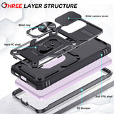 LeYi for Samsung Galaxy A33 5G Phone Case: Samsung Galaxy A33 Case with 2 Tempered Glass Screen Pro Maxtector, Slide Camera Cover, Ring Stand Holder, Heavy Duty Shockproof para Samsung Galaxy A33 Cover for Women Girl