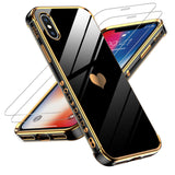 LeYi for iPhone X/ XS Case: with Tempered Glass Screen Protector [2 Pcs]+ Full Camera Lens Protection