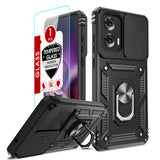LeYi for Motorola-Moto G Stylus 5G 2024 Case: with Slide Camera Cover and Screen Protector, [Military-Grade] Cellphone Case Cover with Magnetic Ring Kickstand for Moto G Stylus 5G 2024