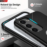LeYi for Samsung Galaxy S23 Case, Shockproof Heavy Duty Protective Slim Fit Samsung Galaxy S23 Cell Phone Case Cover with Rotatable Ring Holder Magnetic Kickstand for Women