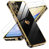 LeYi for Samsung Galaxy A15 5G Case: with Tempered Glass Screen Protector [2 Pcs]+ Full Camera Lens Protection