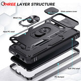 LeYi for Samsung Galaxy A22 5G Phone Case: Samsung Galaxy A22 Case with 2 Tempered Glass Screen Pro Maxtector, Slide Camera Cover, Ring Stand Holder, Heavy Duty Shockproof para Samsung Galaxy A22 Cover for Women Girl