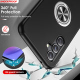 LeYi for Samsung Galaxy A54 5G Case with Glass Screen Protector and Lens Protector, Shockproof Heavy Duty Protective Slim Fit Samsung Galaxy A54 5G Cell Phone Case Cover with Rotatable Ring Holder Magnetic Kickstand for Women