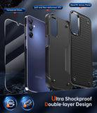 LeYi for Galaxy A15-5G Phone Case, with Screen Protector for Women, Dual Layer Protective Hard PC Back & Soft Bumper Resilient Shock Absorb Case for Samsung A03S Case