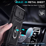 LeYi for iPhone XR Phone Case: iPhone XR Case with Screen Protector X 1, Slide Camera Cover with Magnetic Stand, Heavy Duty Shockproof para iPhone XR Case for Women Girl