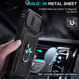 LeYi for iPhone 14 Phone Case: iPhone 14 Case with 2 Tempered Glass Screen Protector, Slide Camera Cover, Ring Stand Holder, Heavy Duty Shockproof para i Phone 14 Cover for Women Girl